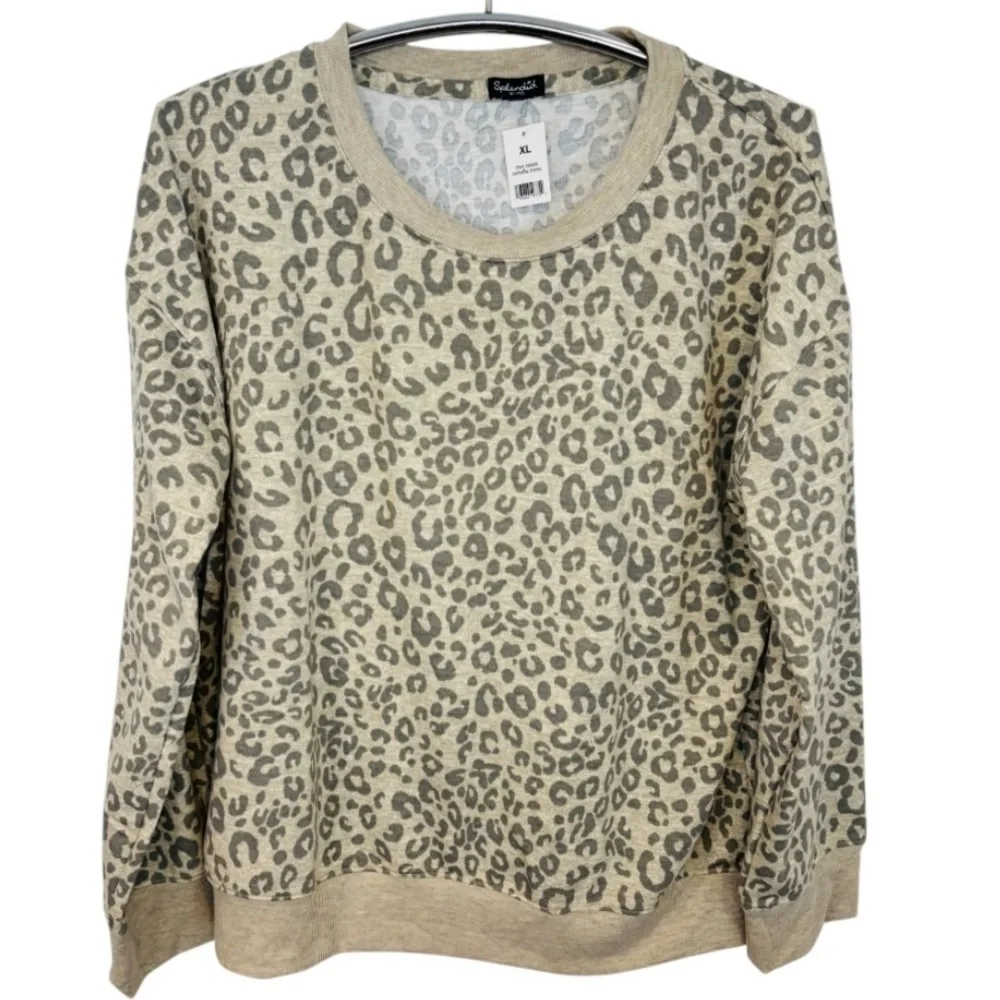 NWT Splendid Women’s Leopard Print Pajama Top & Bottom Set Size XL